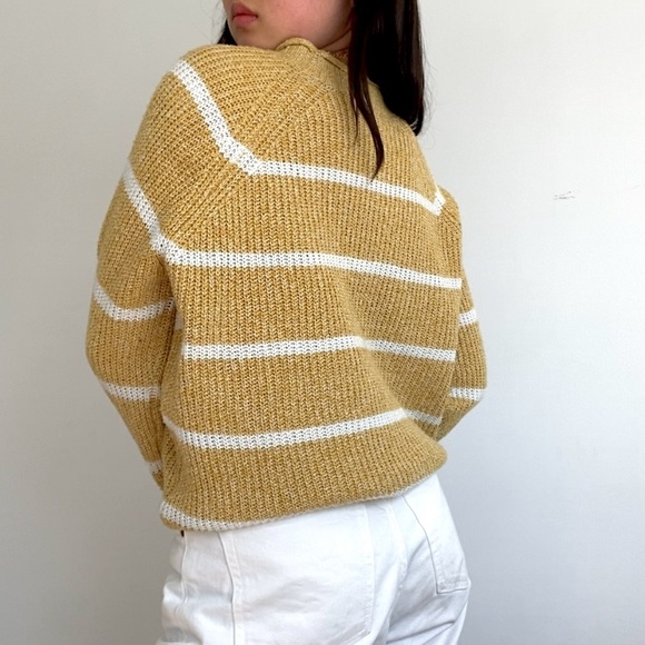 striped knit sweater in yellow - Picture 2 of 3